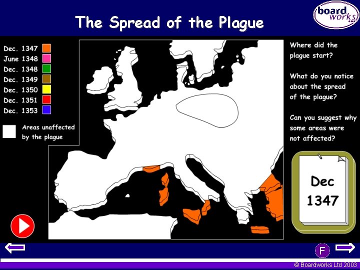 The Spread of the Plague © Boardworks Ltd 2003 