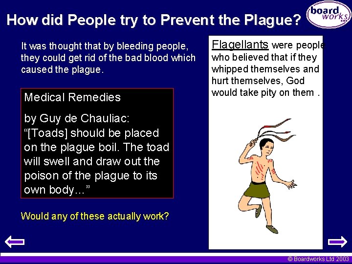How did People try to Prevent the Plague? It was thought that by bleeding
