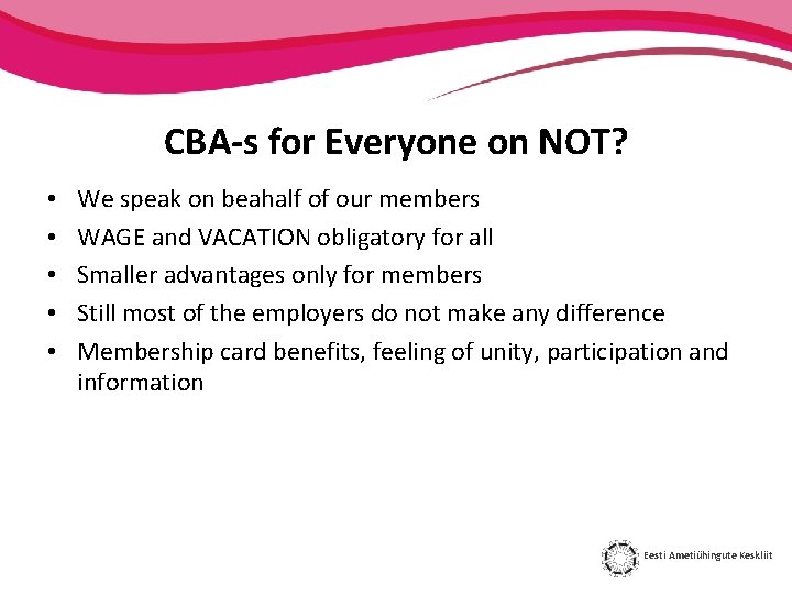 CBA-s for Everyone on NOT? • • • We speak on beahalf of our