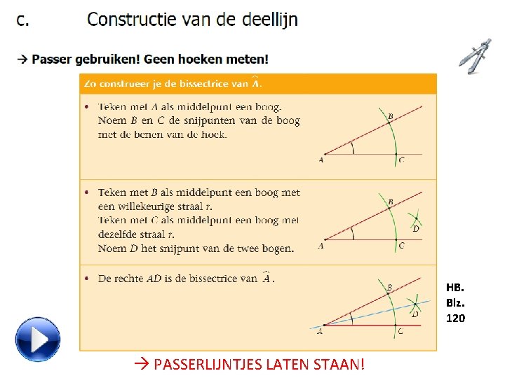 HB. Blz. 120 PASSERLIJNTJES LATEN STAAN! 