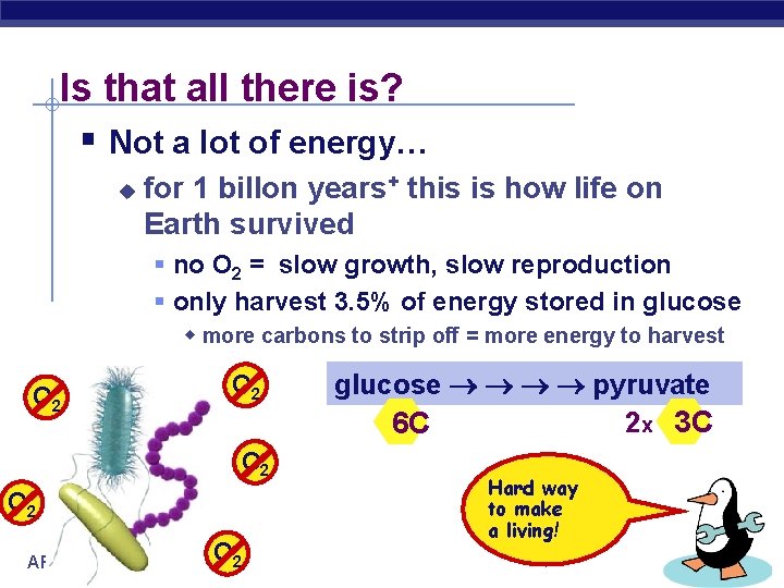 Is that all there is? § Not a lot of energy… u for 1