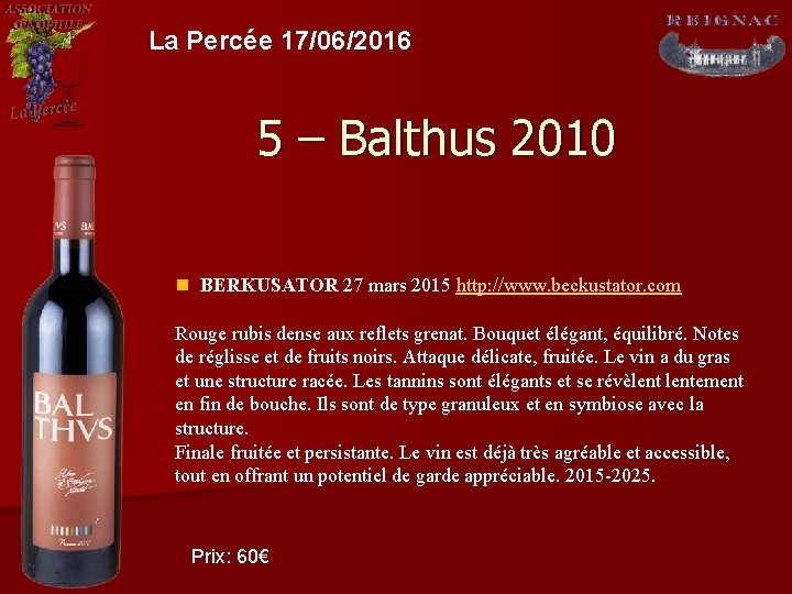 La Percée 17/06/2016 5 – Balthus 2010 n BERKUSATOR 27 mars 2015 http: //www.