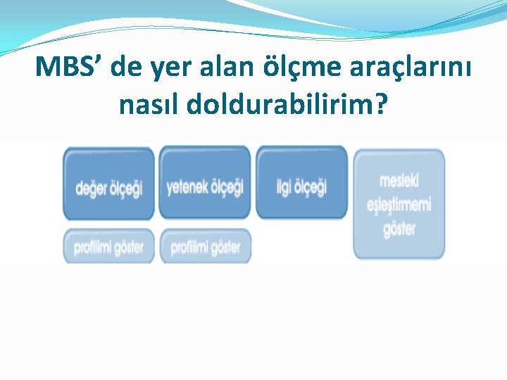 MBS’ de yer alan ölçme araçlarını nasıl doldurabilirim? 