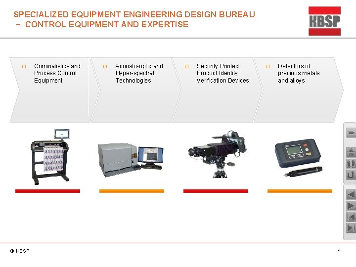 SPECIALIZED EQUIPMENT ENGINEERING DESIGN BUREAU – CONTROL EQUIPMENT AND EXPERTISE © KBSP Criminalistics and