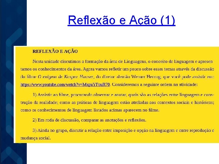 Reflexão e Ação (1) 