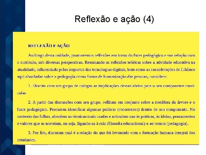 Reflexão e ação (4) 