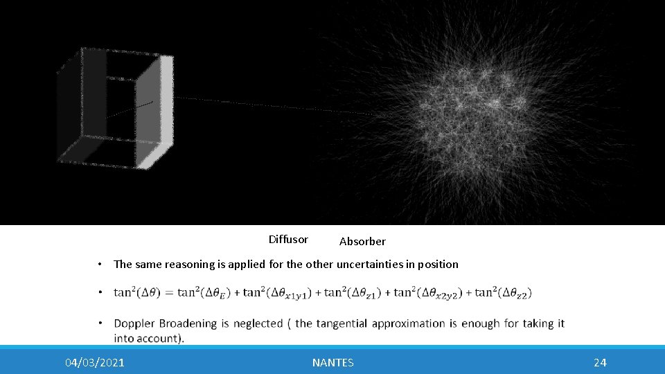 Measurements uncertainties and angular total uncertainty Δx 1Δy 1 Δθx 1 y 1 Diffusor