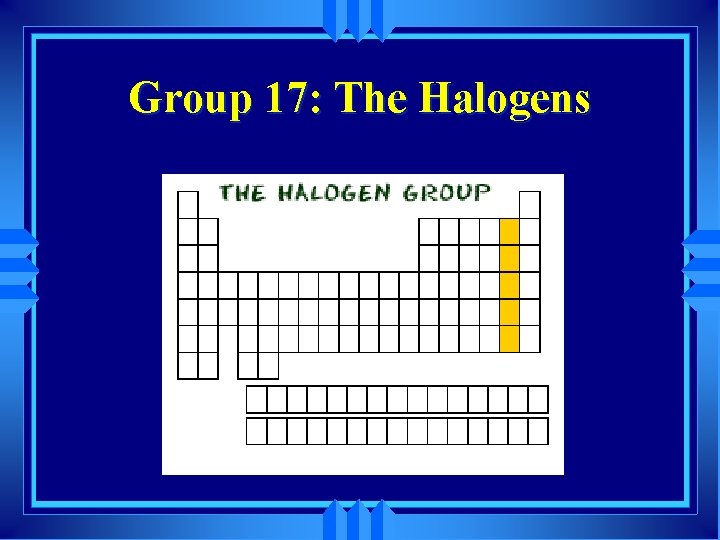 Group 17: The Halogens 