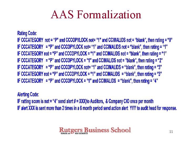 AAS Formalization 11 