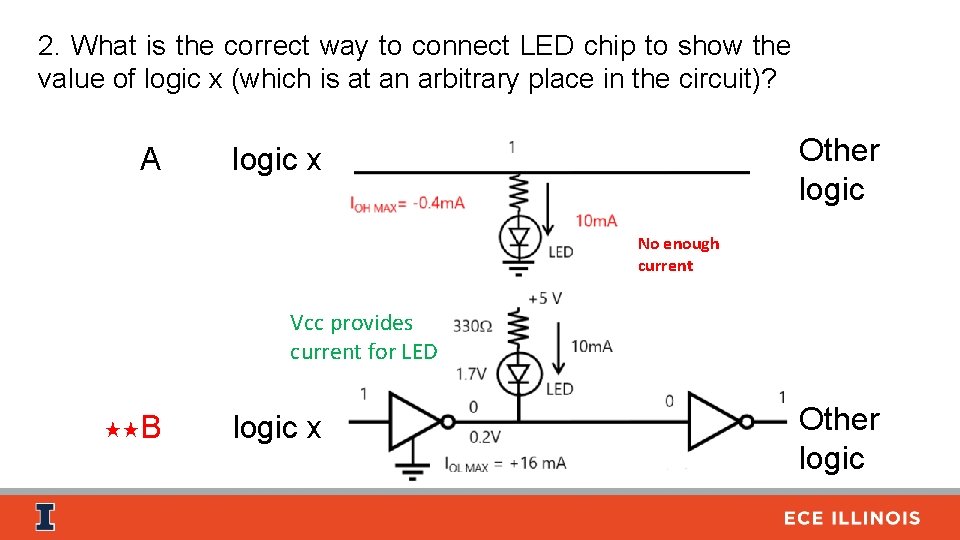 2. What is the correct way to connect LED chip to show the value