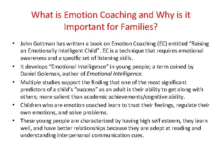 What is Emotion Coaching and Why is it Important for Families? • John Gottman