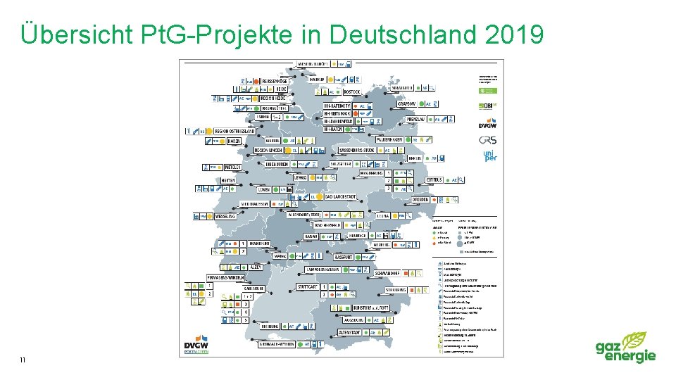Übersicht Pt. G-Projekte in Deutschland 2019 0 5 11 0 3 