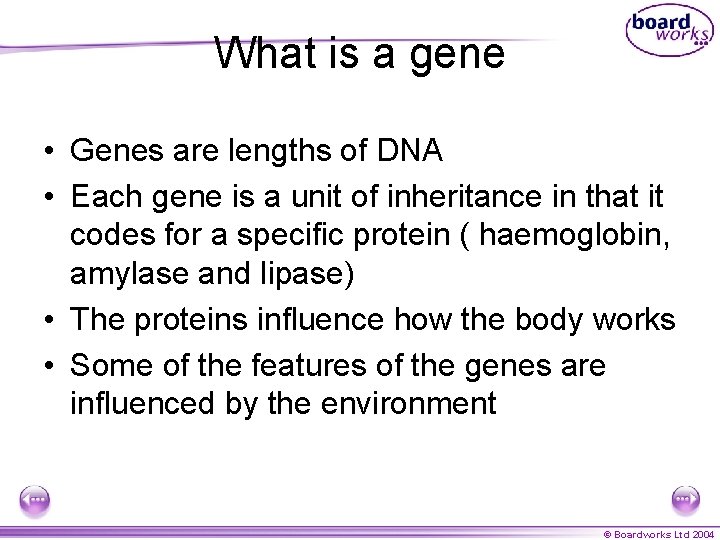 What is a gene • Genes are lengths of DNA • Each gene is