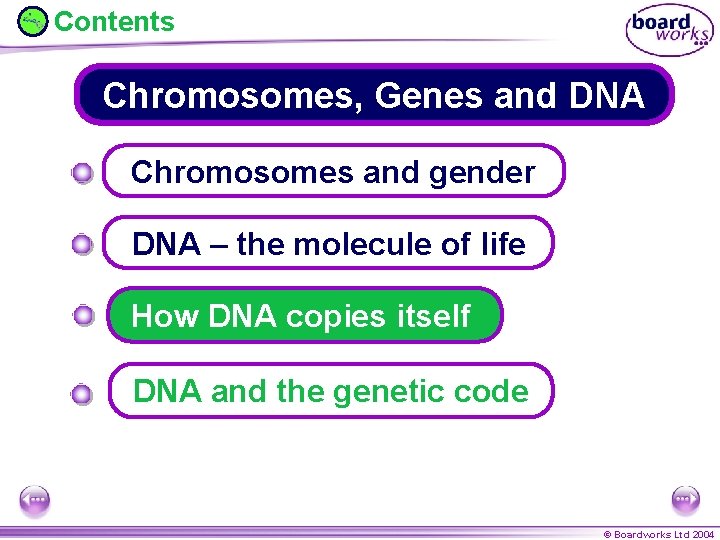 Contents Chromosomes, Genes and DNA Chromosomes and gender DNA – the molecule of life