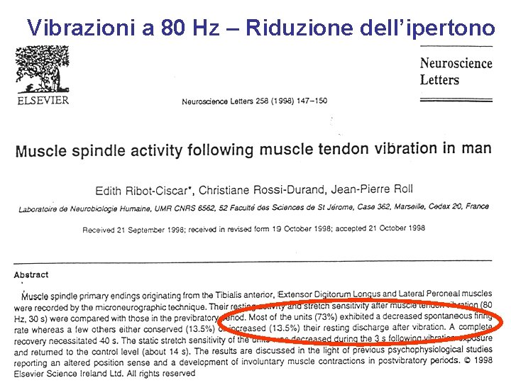 Vibrazioni a 80 Hz – Riduzione dell’ipertono 