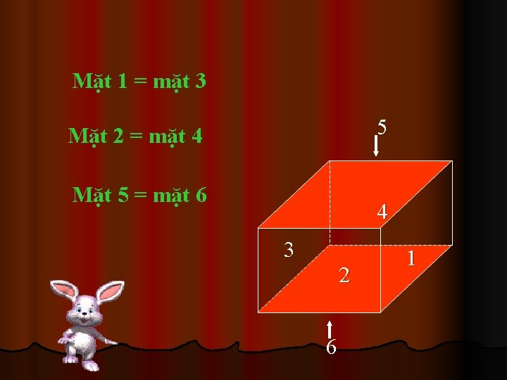 Mặt 1 = mặt 3 5 Mặt 2 = mặt 4 Mặt 5 =