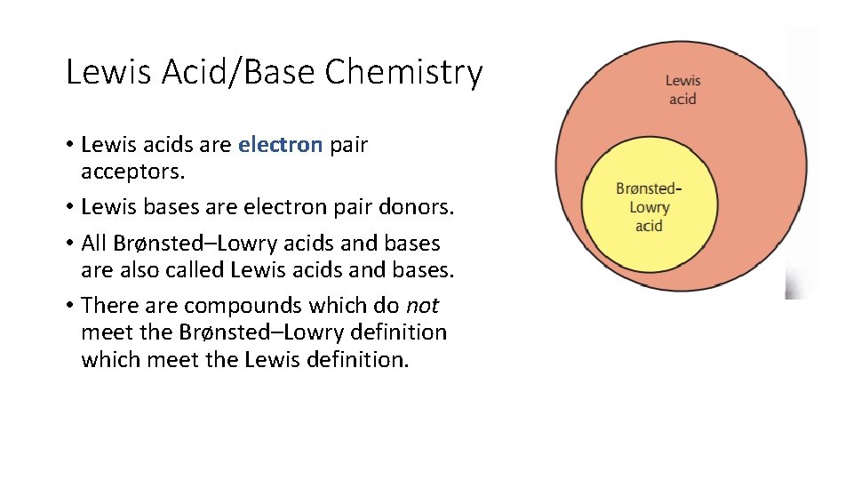 Lewis Acid/Base Chemistry • Lewis acids are electron pair acceptors. • Lewis bases are