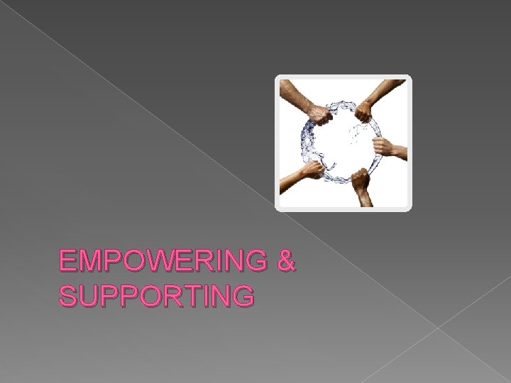 EMPOWERING & SUPPORTING 