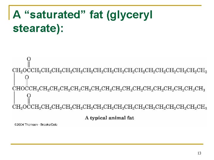A “saturated” fat (glyceryl stearate): 13 
