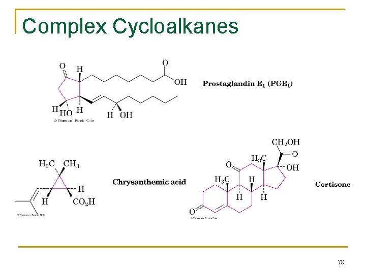 Complex Cycloalkanes 78 
