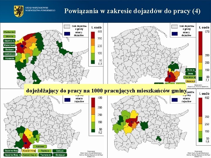 Powiązania w zakresie dojazdów do pracy (4) B. 2 Dojazdy do pracy dojeżdżający do