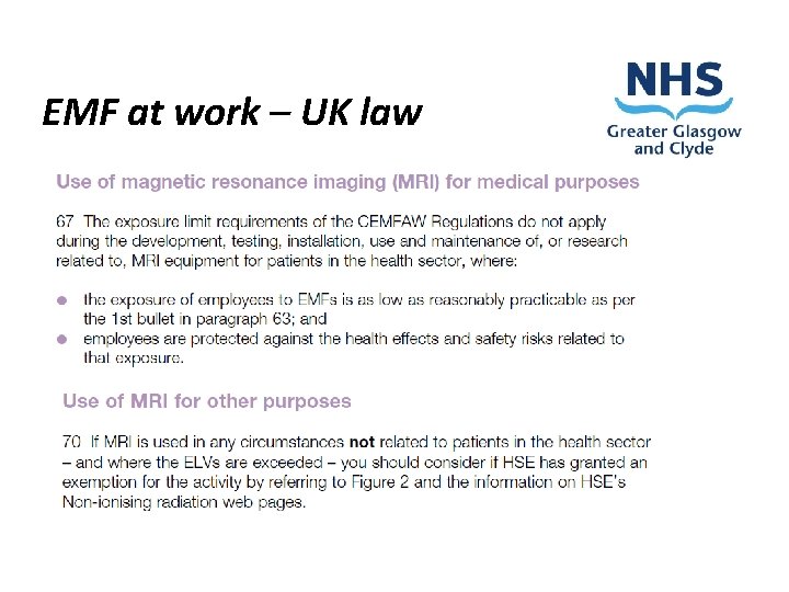 EMF at work – UK law 