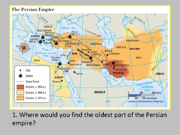  • In the orange territory, centered around city of Persepolis • Where is