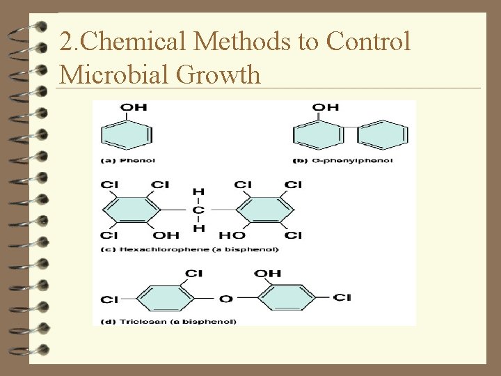 2. Chemical Methods to Control Microbial Growth 