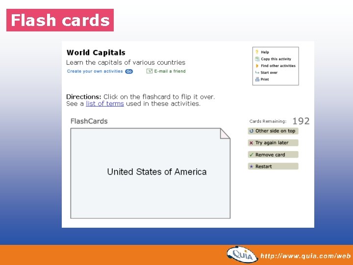 Flash cards 