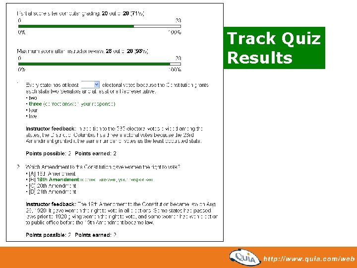 Track Quiz Results 