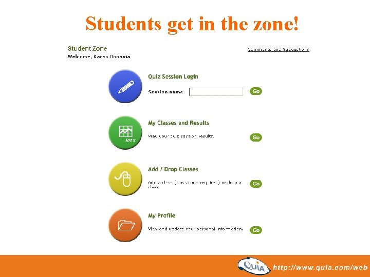 Students get in the zone! 