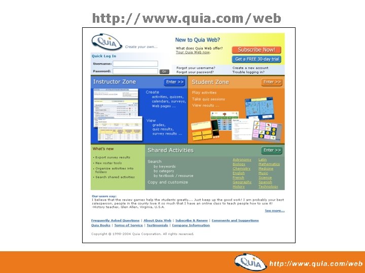 http: //www. quia. com/web 