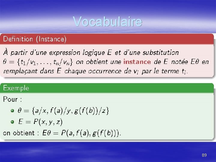 Vocabulaire 89 