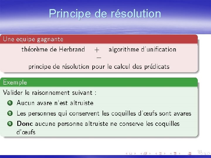 Principe de résolution 91 