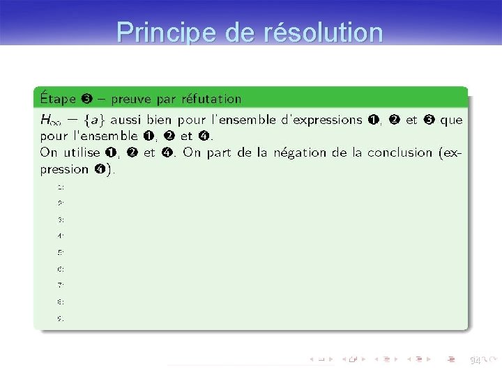 Principe de résolution 94 