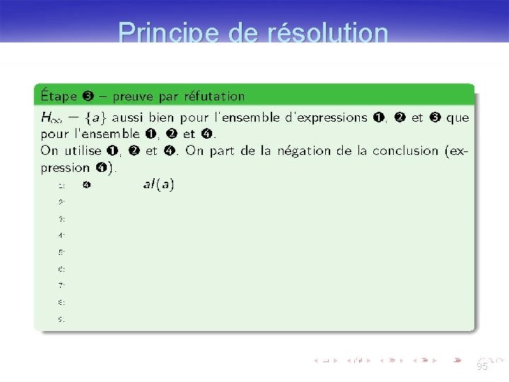 Principe de résolution 95 