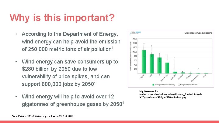 Why is this important? • According to the Department of Energy, wind energy can