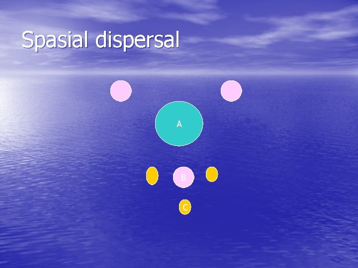 Spasial dispersal A B C 