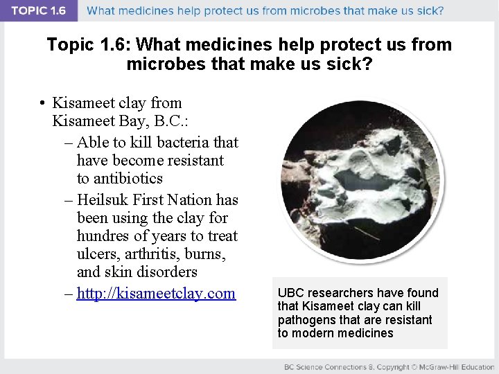 Topic 1. 6: What medicines help protect us from microbes that make us sick?