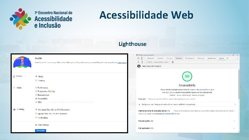 Acessibilidade Web Lighthouse 