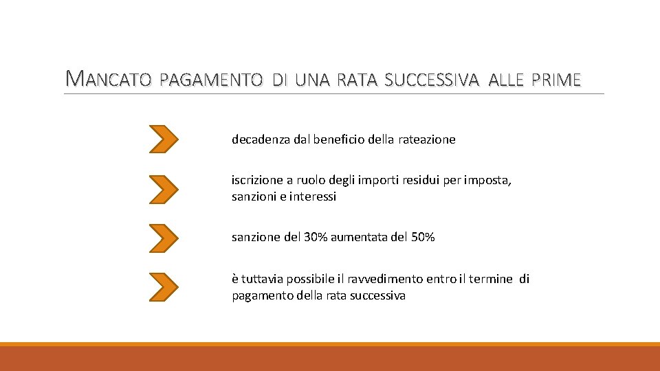 MANCATO PAGAMENTO DI UNA RATA SUCCESSIVA ALLE PRIME decadenza dal beneficio della rateazione iscrizione