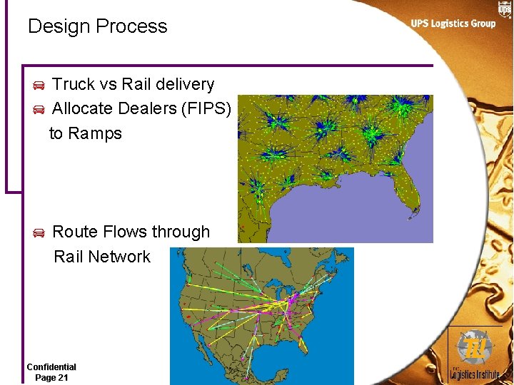 Design Process Truck vs Rail delivery Allocate Dealers (FIPS) to Ramps Route Flows through