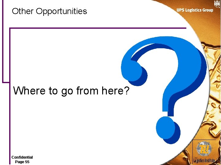 Other Opportunities Where to go from here? Confidential Page 55 