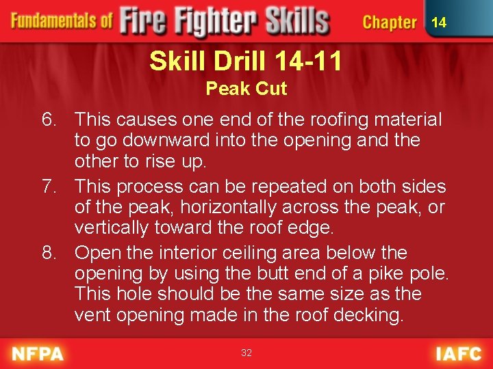 14 Skill Drill 14 -11 Peak Cut 6. This causes one end of the