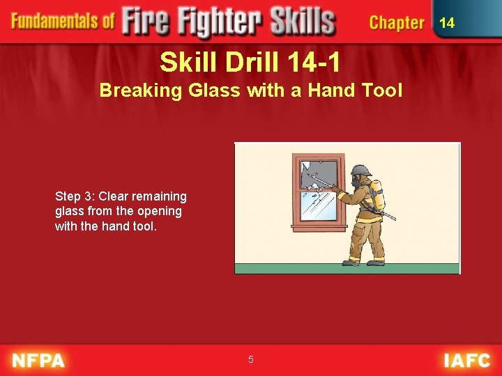 14 Skill Drill 14 -1 Breaking Glass with a Hand Tool Step 3: Clear