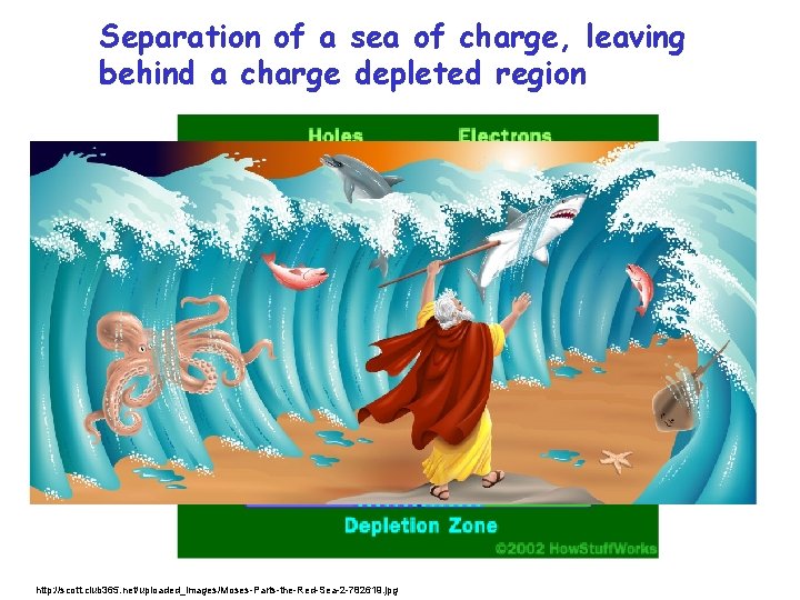 Separation of a sea of charge, leaving behind a charge depleted region http: //scott.
