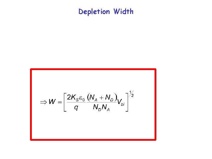 Depletion Width 