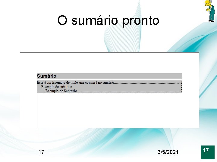 O sumário pronto 17 3/5/2021 17 