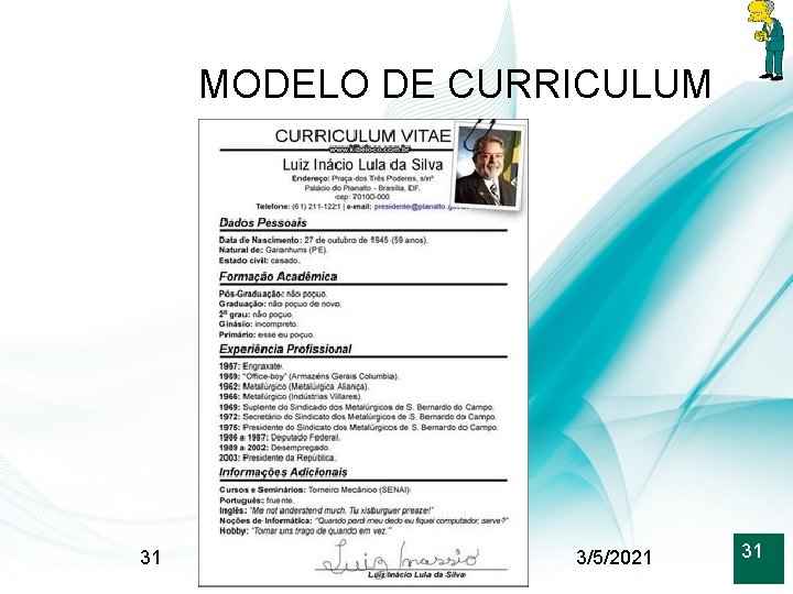 MODELO DE CURRICULUM 31 3/5/2021 31 