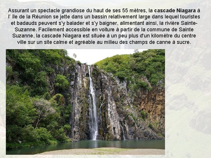 Assurant un spectacle grandiose du haut de ses 55 mètres, la cascade Niagara à